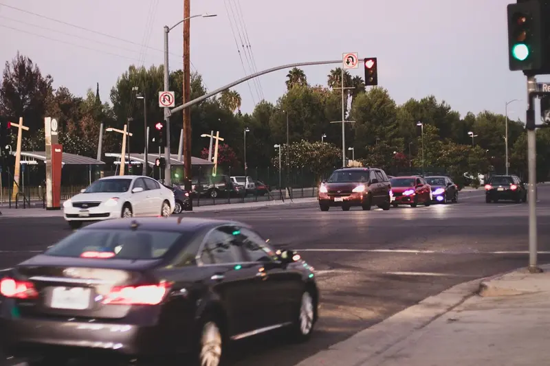 Four-car crash at S Vermont Ave and W 1st St in Los Angeles.