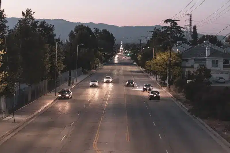 Fiery crash on Overland Avenue in West Los Angeles.