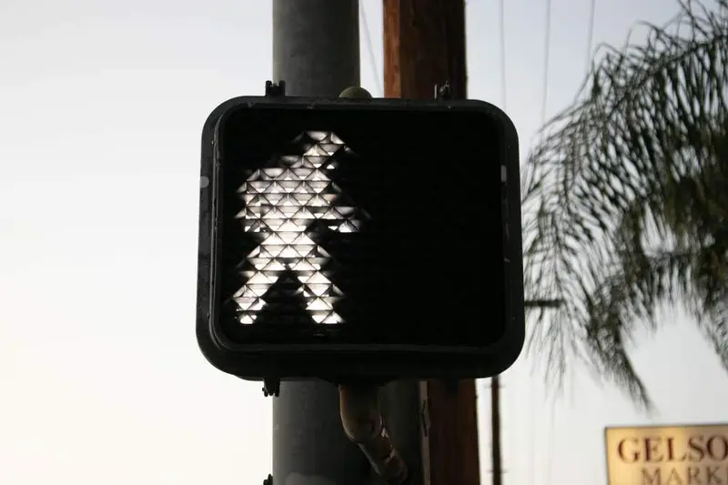 Pedestrian struck by a vehicle on W 40th Place in Los Angeles.