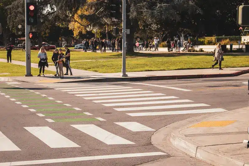 Pedestrian injured in a crash on West 97th Street in Los Angeles.